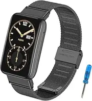 Replacement Bands Compatible with Xiaomi Mi Band 7 Pro Metal Bands, Mi Band 7 Bracelet Stainless Steel Adjustable Strap Replacement Strap Accessories with Xiaomi Mi Smart Band 7 Pro