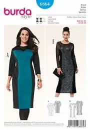 Burda Sewing Pattern 6864 Misses Dress Size 18-26 Euro 44-52