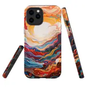 For iPhone 12 Pro Max Tough Protective Cover, Sunny Waves