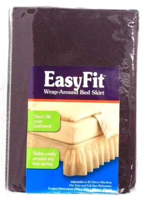 EasyFit Wrap Around Bed Skirt Fits Twin & Full Ruffle Mattress Vintage Violet