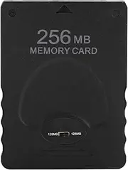 Game Memory Card, 256MB Game Data Storage Caed, Fast Access, 200x Fast Data Transfer, Game Data Console Memory Card Compatible for PS 2(Black)