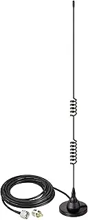 [Bingfu] Mobile Ham Radio Antenna Dual Band VHF UHF 136-174MHz 400-460MHz Amateur Radio Antenna Magnetic Base PL259 Male Antenna for BTECH ICOM Kenwood Midland Yaesu TYT AnyTone Mobile Ham Radio