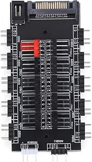 Fan Hub 5V 3PIN ARGB SATA Power Splitter Adapter HUB 12V 4PIN PWM Computer Accessories 10 Way for PC Chassis Case