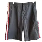 Nike Men's Board Shorts Swim Trunks Size Large Gray With Side Stripes NWT
