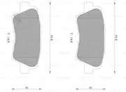 BOSCH DB2088BL Rear Disc Brake Pads Set for Hyundai Accent 2010-2015 Petrol Engine 1.6 RB Hatchback 91KW (May Also Fit Other Vehicle Applications)