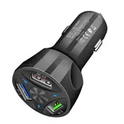 2PcsQuick Charge QC3.0 Fast Car Charger 3 USB Interface Multifunctional Protection
