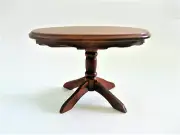 dollhouse doll house miniature WOOD MAHOGANY OVAL TABLE 1:12 SCALE