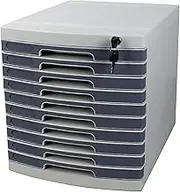 VUCICA File Drawer Desktop, 10/11 Tier A4 File Cabinet with Security Lock and Label Index, Desktop Drawer Organizer. (Size : 10 Layers)