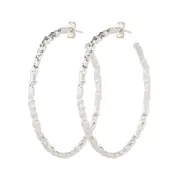 Aurelia Earrings in Sterling Silver - Large Silver Earrings with Shiny Finish in Australia