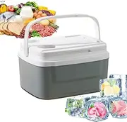 Camping Cooler, 8L Portable Outdoor Cooler, PP, PE Leakproof Car Refrigerator with Handle, Large Capacity Ice Chest for Beverages, Food, and Drinks, 33x26.5x19.5cm, 28x20x14cm