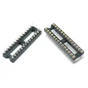 50pcs 28Pin DIP28 SIP Round IC Sockets Adaptor Solder Type gold plated machined