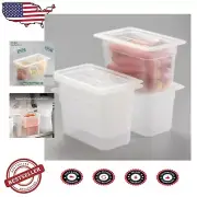 4-Pack 6" Deep NSF Certified Food Pans with Drop-On Lids for Restaurants
