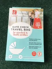J.L. Childress Gate Check Bag for Standard & Double Strollers - Red, New