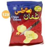 12 Pack X Chips Oman Original chilli flavor Potato Chips (25g) شبس عمان