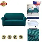 Elegant Turquoise 3-Seater Stretch Sofa Slipcover - Machine Washable Protection