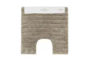 Algodon Polyester Lawson Plush Contoured Bath Non-Slip Mat Taupe 50x50cm