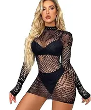 [ATYSKEN] Fishnet Bodystocking for Womens Tights Bodytights Bodysuit Ladies Black Free Size Sexy Body Stocking Striped Lingerie Crotchless Suspenders 1Pair