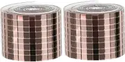 2Rolls Adhesive Mosaic Tiles Glass Mirrors for DIY Craft Decoration Strong Back Glue for Home Kitchen Bathroom Bedroom and Art Projects