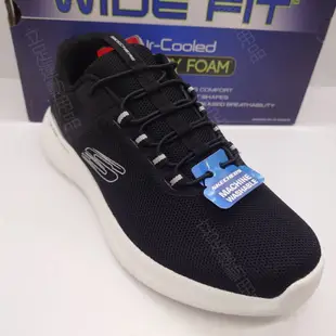 立足運動用品 男鞋 SKECHERS BOUNDER 2.0 寬楦款 免綁帶健走鞋 232673WBLK