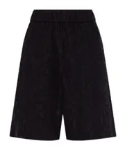 Textured embellished shorts S,M black