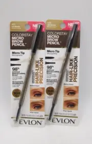 2X! Revlon Colorstay Micro Brow Pencil #451 Ash Blonde 0.09g