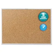 Quartet Classic Series Cork Bulletin Board, 36 x 24, Silver Aluminum Frame