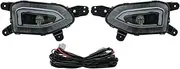 1 Set Car DRL Lamp LED Daytime Running Light Fog Lamp Yellow Turn Signal Function Compatible With Hyundai Kona 2017 2018 2019 2020