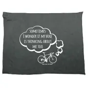 Rltw Sometimes I Wonder If My Bike Is Thinking About Me Cycling Sports Towel