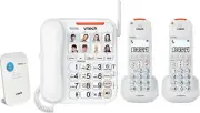VTech CareLine Corded-Cordless Bundle - Phone System - Deskset Plus 2 Handsets