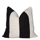 Authentic White/ Black MudCloth Throw Pillow Cover/Cushion/Bogolan Pillow Case