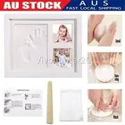Baby Hand Footprint Photo Frame Kit Pet Safe Inkless Wipe Newborn Print Gift AB