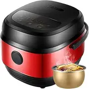 Smart Rice Cooker Mini Multi-Function Household Kitchen Utensils, Non-Stick Aluminum Easy to Clean Liner,LED Display,4L