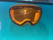 Youth snowboarding goggles white and orange