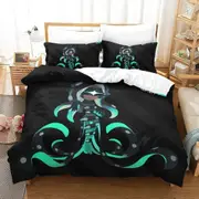 v139 Bed Sheets Splatoon Game Bedding Set,Duvet Cover Comforter Bed Set Quilt Cover Pillowcase,King Queen Twin Size Boys Girls Adults 3-Piece Bedding