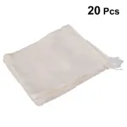 20 Pcs Pure Cotton Drawstring Filter Bag Reusable Bags Mashed Potatoes