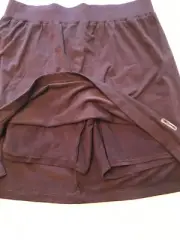 NWT Curves Solid Brown Skort Skirt-over-Shorts Activewear Tennis Exercise Size M
