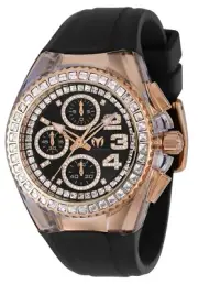 TechnoMarine Women's TM-121051 Cruise Glitz Rose Gold Black Dial 40mm