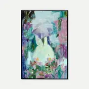 Lost Among the Lilies - Framed Original Oil Paint On Canvas - Style B
