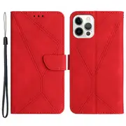 HT05 Phone Flip Case for iPhone 14 Pro ic Clasp Wallet Shell Skin-touch PU Leather Cover
