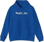 [X.Style] Yeah, No Funny Sarcastic Sassy Text Hoodie for Adults Hooded Neck Long Sleeve Pullover Royal L
