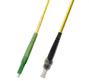 1M (3.28ft) OS2 LC/APC to ST/UPC Fiber Optic Cable Simplex Singlemode 9/125
