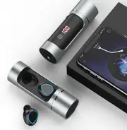 K08 Best True Wireless Bluetooth Earbuds Earphones Rotating Cylinder Case with Microphone