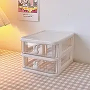 Portable Storage Plastic Desk Drawers Storage Unit with Jewelry Boxes for Home Office and Living Room nization Small Bathroom Drawer Tower for Desktop Tidy L17 x W13.5 x H10.5 cm