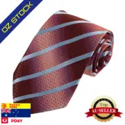Brown Tie Blue Stripes Microfiber Designer Neck Tie For Mens Dan Smith DAA7A06B