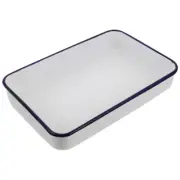Enamel Baking Pan Bakeware Rectangular Roasting Tray Cooking Trays for Oven