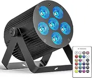 Battery Powered Par Lights, 60W LED RGBWA+UV Uplights for Events, Remote Sound Activated Stage Lights, for Events, Party, Wedding, Concert, Dance