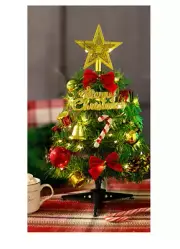 Christmas Tree Artificial Mini Xmas Pine Tree String Lights Home Ornaments Decor