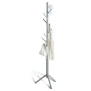 Coat Rack freestanding Stand Bamboo Wooden Coat Tree 8 Hooks 3 Adjustable Sta...