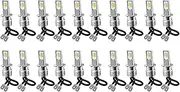 Mellisso 20X H3 Super Bright LED Headlight Fog Light Driving Lamp Bulb Kit 6000K White 10W