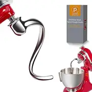 Stainless Steel Spiral Dough Hook Compatible with Kitchenaid 4.5-5Quart Tilt-Head Stand Mixers, Efficient Kneading, Dishwasher Safe